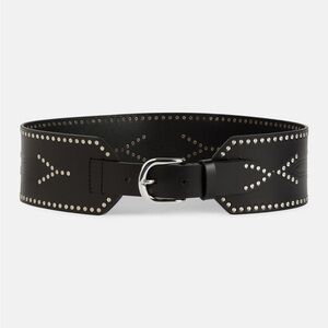 ISABEL MARANT TELMA WIDE STUDDED LEATHER BELT L/XL 90cm NWOT